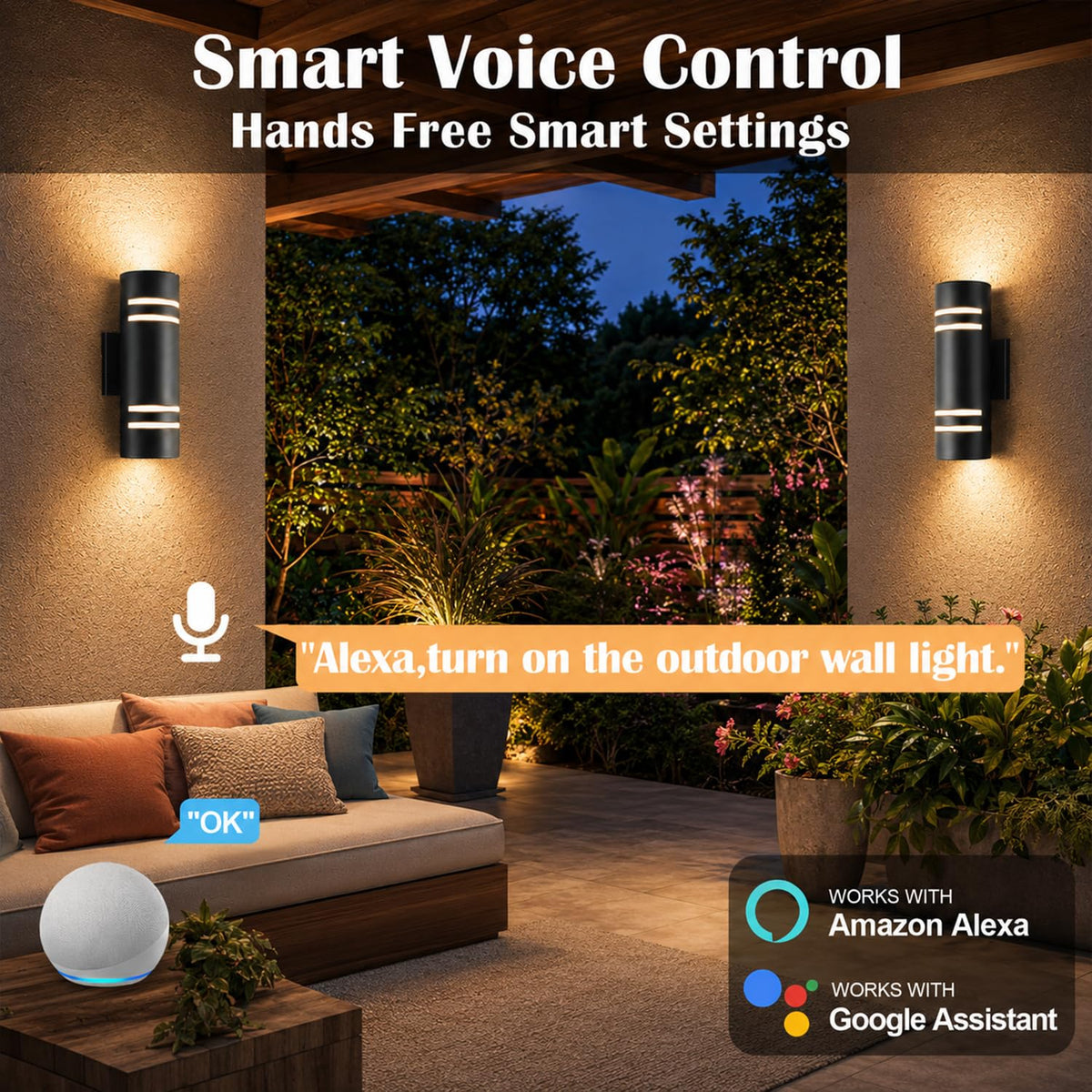 Outdoor Wall Lights (Black-C)