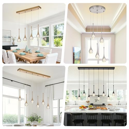 4 Light Modern Crystal Black Chandelier (Black / Rectangle Pendant 4-Light)