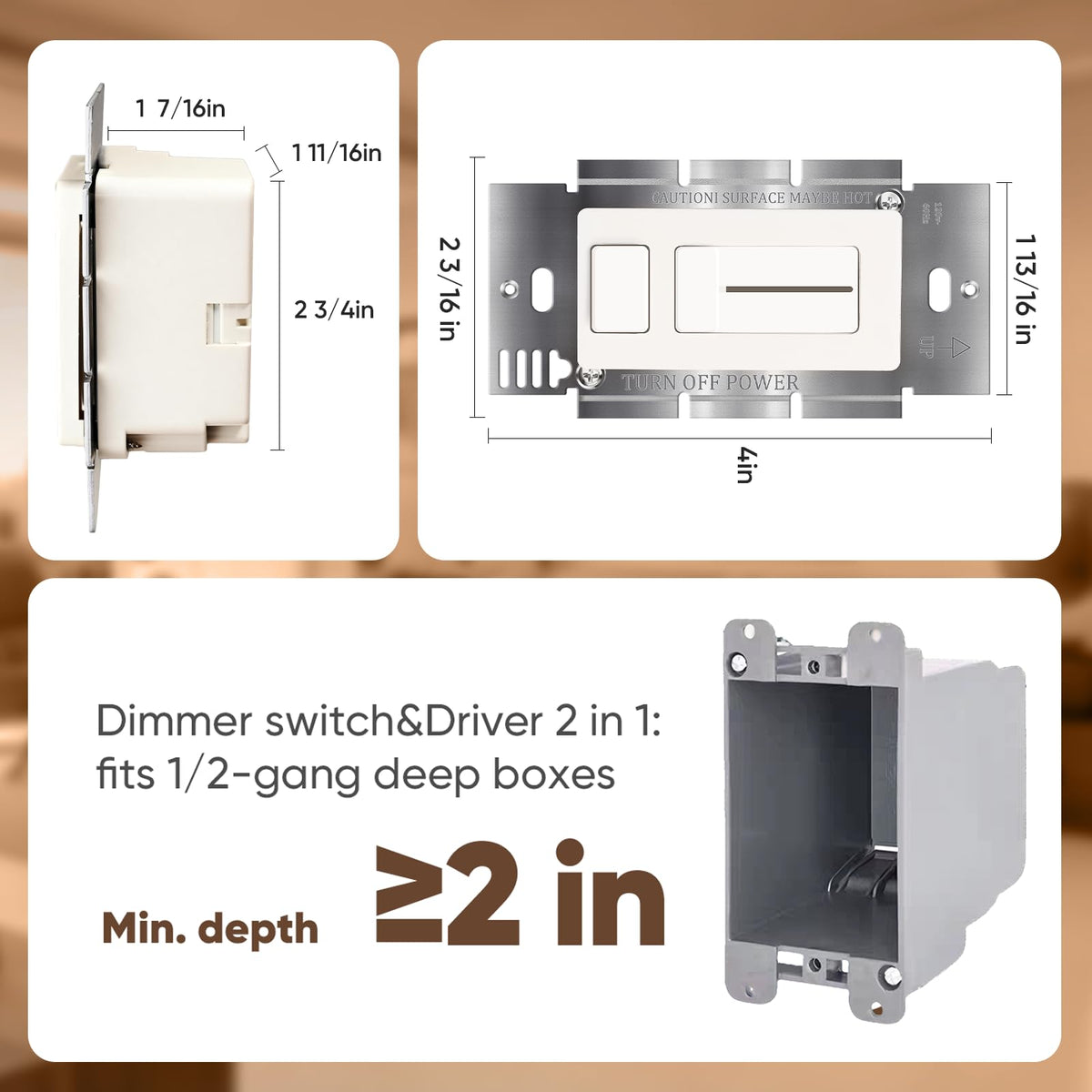 12V 100W Led Dimmer Driver Switch Integrated Unit