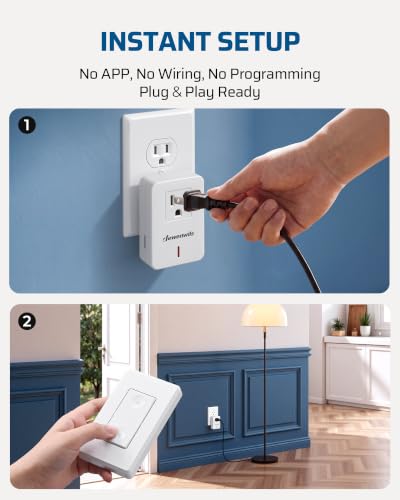 Remote Control Outlet Switch (2 Remote+1 Outlet)