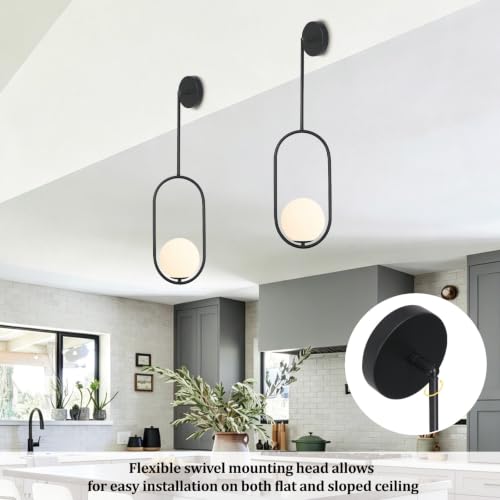 Black Pendant Lights Kitchen Island (Black+E26)