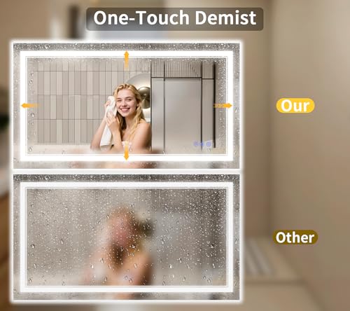 30"x55" LED Bathroom Mirror with Lights (30"L x 55"W)