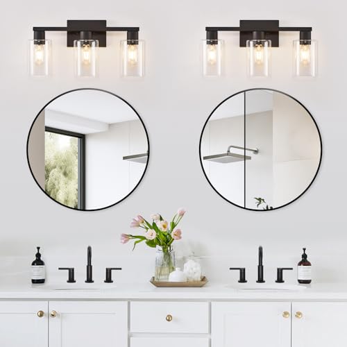 3 Light Bathroom Vanity Light (Black / 3 LIGHT)