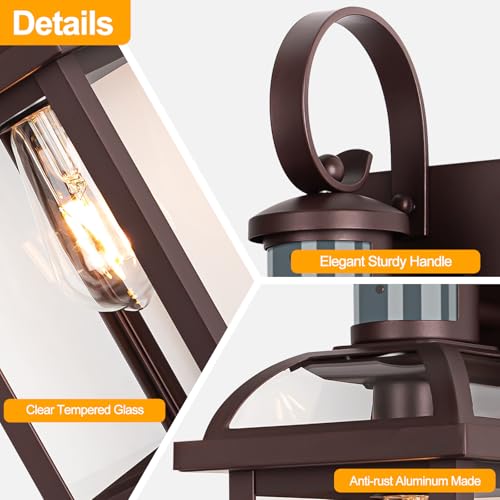 Motion Sensor Outdoor Lights Dusk to Dawn Enclosed Bottom (Oil-Rubbed Bronze / Motion Sensor)