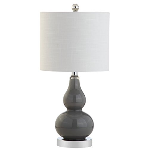 Anya Gourd Glass Table Lamp 20.5" (Single / Gray)