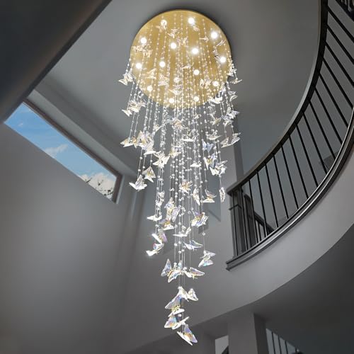 H138 High Ceiling Chandelier (Gold / Dia 48")