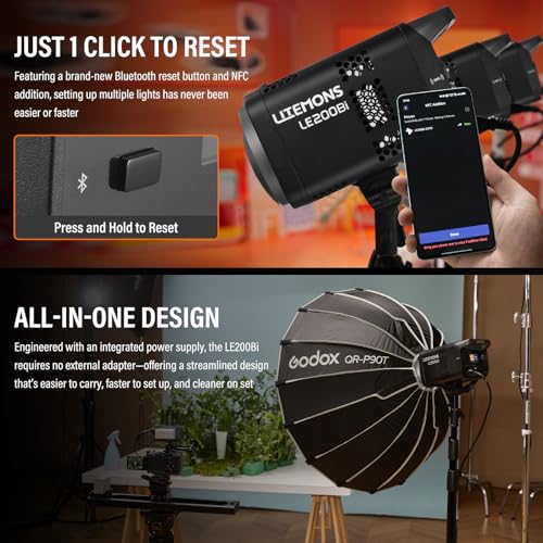 2Pack GODOX Litemons LE200Bi Kit (BLACK)