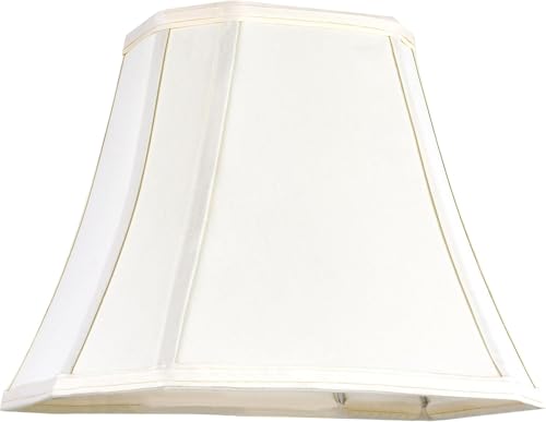 Beige linen fabric Square Cut Corner Bell Lamp Shade Medium Lampshade 6.25×6.25''Top13×13''Bottom×11''Hight (Beige / (6.25*6.25)(13*13)11* 1 Pack)