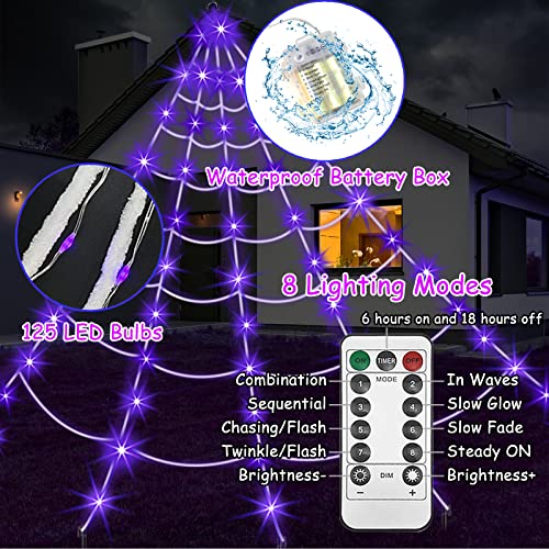 Spider Web Halloween Decoration Outdoor Lights