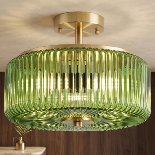 3 Light Gold Flush Mount Ceiling Light