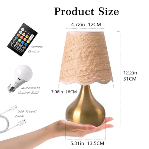 Cordless Table Lamp Rechargeable (Gold / Cordless)