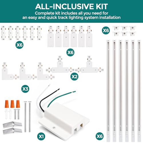 H Track Lighting Rails Kit (20ft)