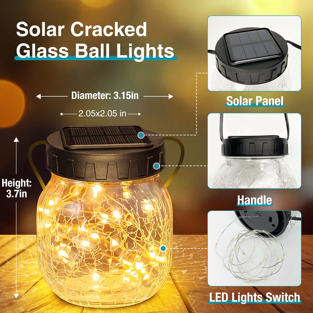 Solar Lights Outdoor Waterproof 12 Pack (Warm White / 12 Pack)