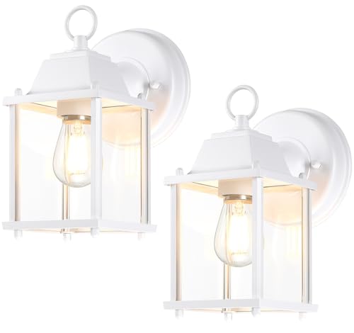 Outdoor Wall Light Fixture (White / 2-pack)