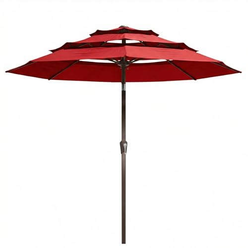 9ft 10ft 3 Tier Patio Umbrella