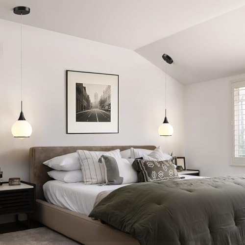 Pendant Light Fixtures Kitchen (Black / 2 Pack-6inch)