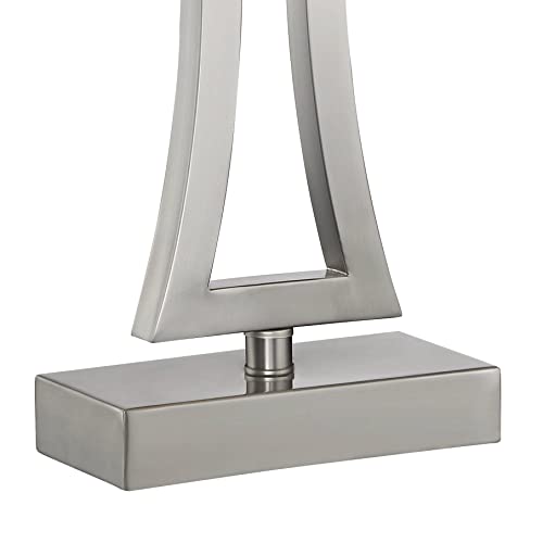 Roxie 31" Large Table Lamps Set of 2 Silver Brushed Nickel Metal