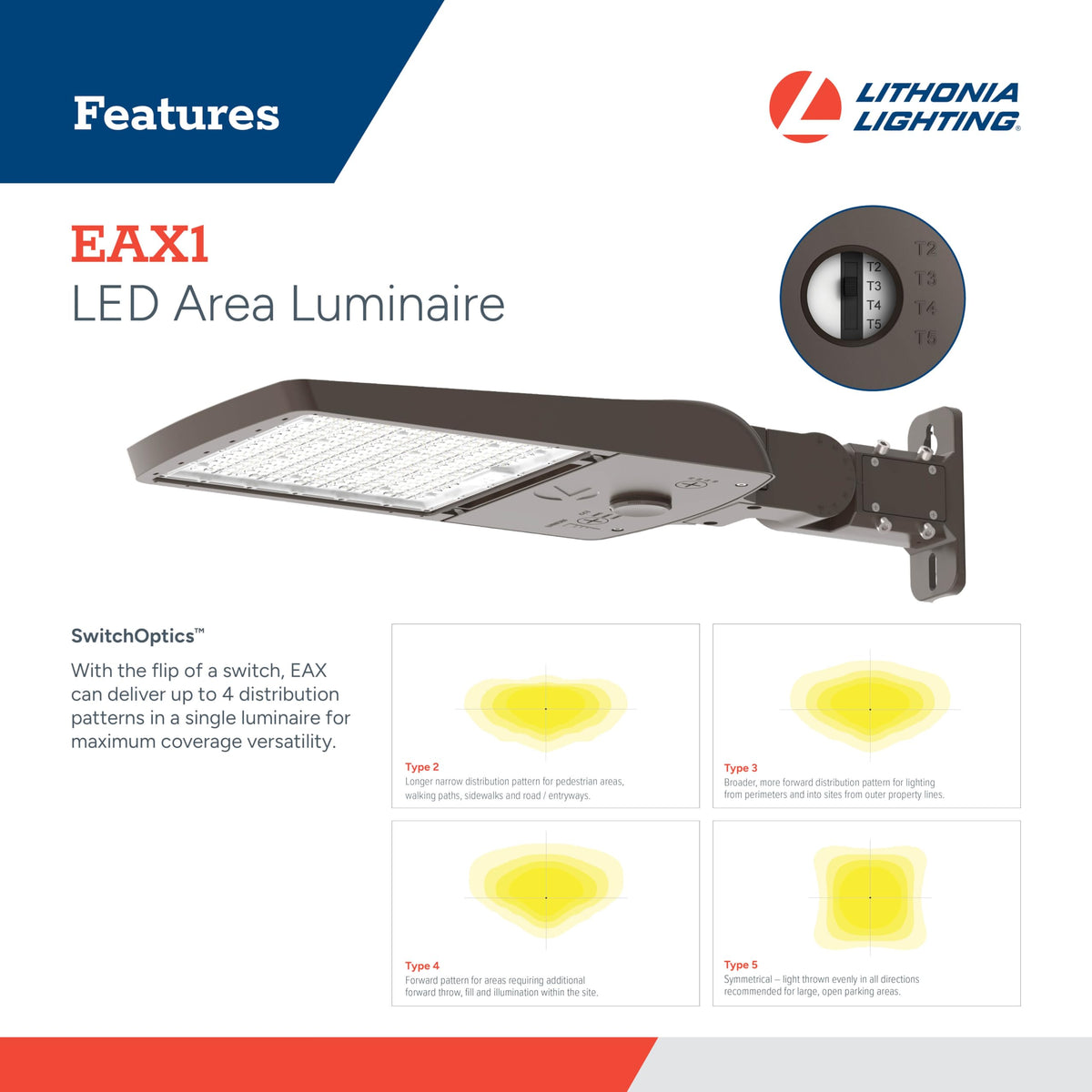 LED Outdoor Area Light Fixture (29.8" L x 11.8" W x 6.7" H / Parking Lot Light)