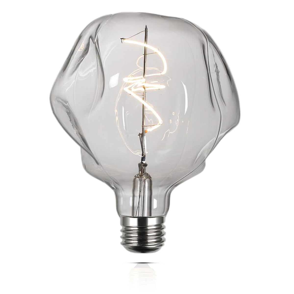 G125 Large Alien Globe Edison Bulb (6.9in Clear 5w=40w 2700k Soft White Light / Pack of 1)