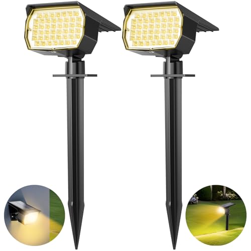 Solar Spot Lights Outdoor 2 Pack (Warm White / 2 Pack)