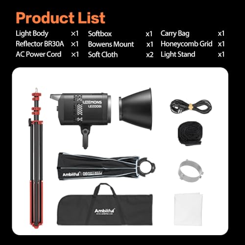 LE200Bi Godox Light Kit 220W Bi (Black)