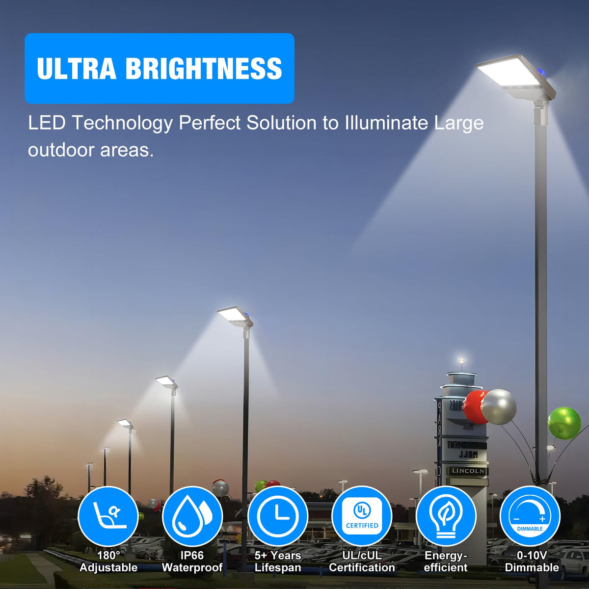 LED Parking Lot Light (300-A-2PACK)
