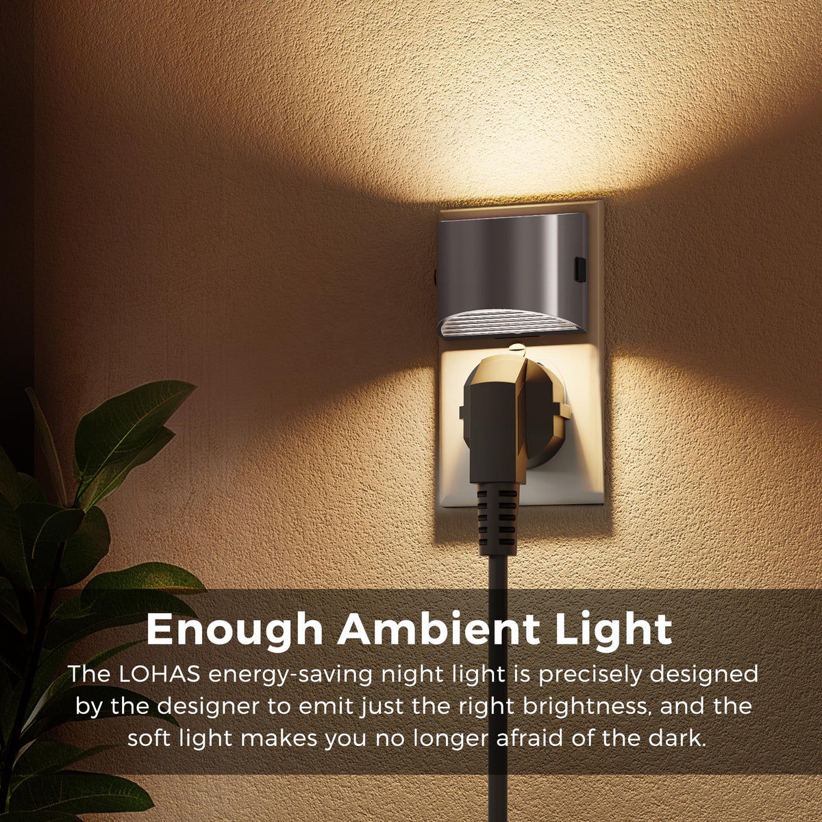 Night Lights Plug into Wall (Gray)