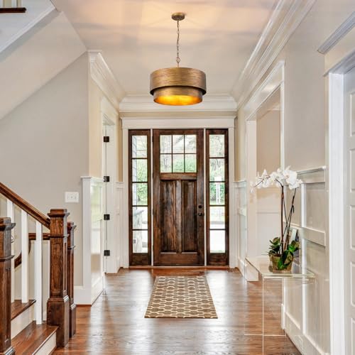 Farmhouse Drum Chandelier (Copper Bronze / 20")