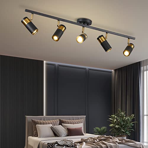 5 Light Track Lighting (Black(5-lights))