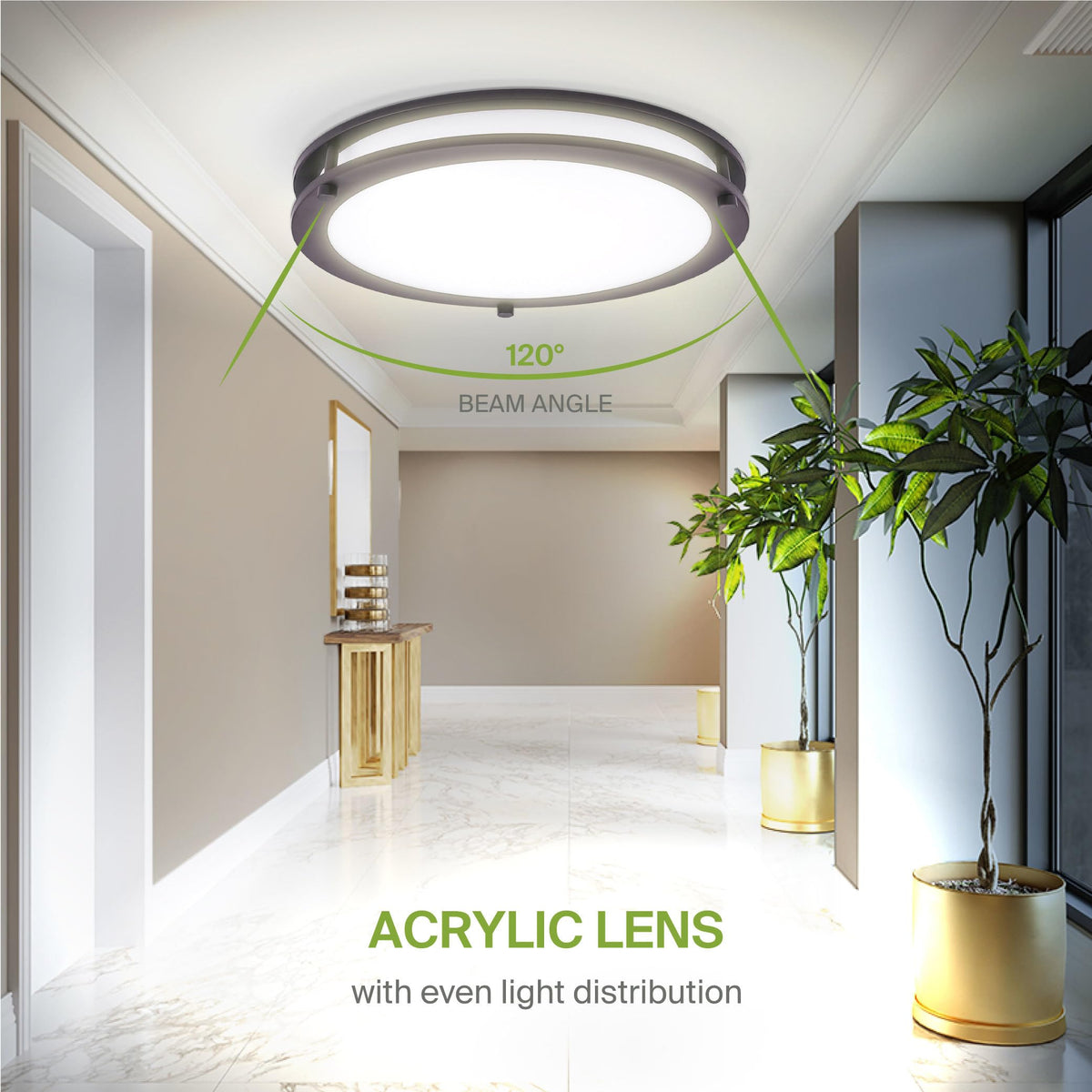 LED 16" Round Flush Mount Lighting (Oil-Rubbed Bronze)