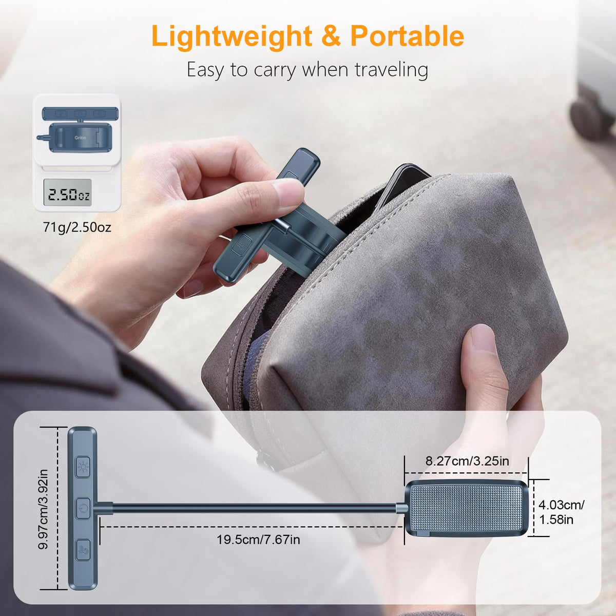 19 LED Rechargeable Book Light for Reading in Bed (Pacific Blue)