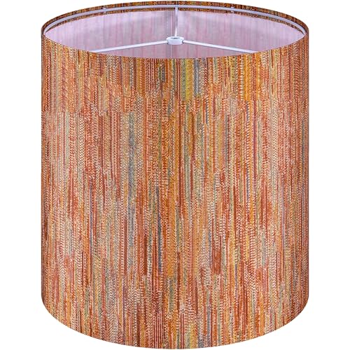 Small Stripe Drum Lamp Shade 1 Pc (10 × 10 × 10 inches (1 Pack) / Multicolored Red)
