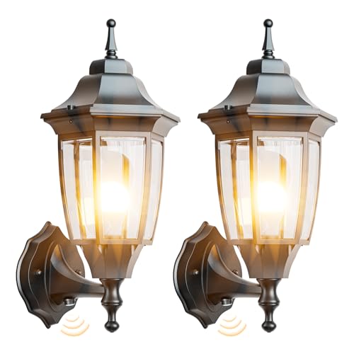 Dusk to Dawn Outdoor Porch Light with Bulb (Black / Dusk to Dawn-Aluminum)