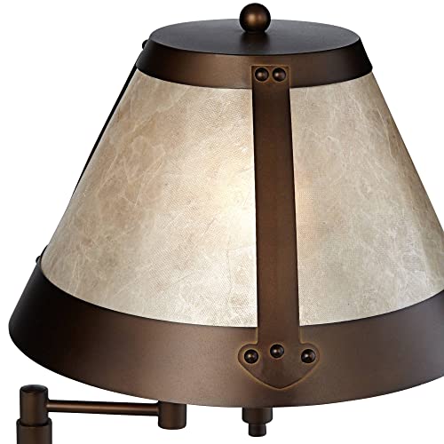 21 1 4" Bronze Brown Table Lamps Set of 2 Swing Arm with USB Charging Port (Bronze - Set of 2)