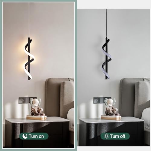 Plug in Pendant Light (Black,Dimmable)