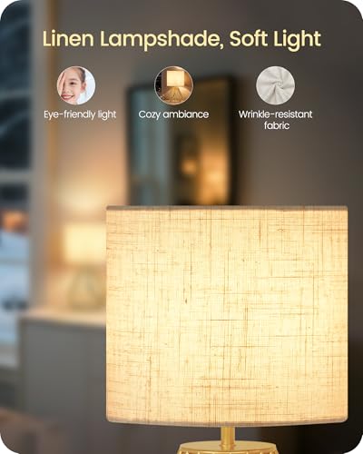 Gold Table Lamp (Beige + Gold)