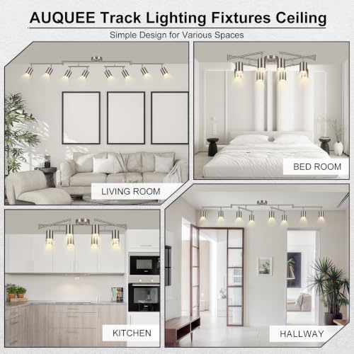 8 Light Track Lighting Fixtures Ceiling (8 light -brushed nickel)
