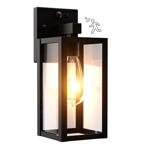 Motion Sensor Dawn to Dusk Outdoor Sensor Light Fixture Waterproof Porch Lights Anti (13 Inch)