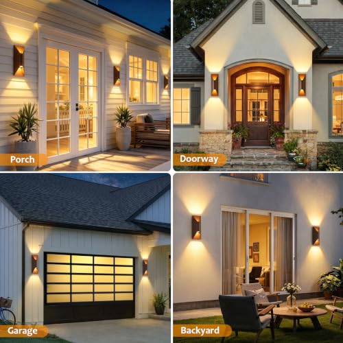 Outdoor Wall Lights 4 Pack (Brown / 4 Pack)