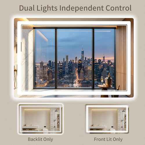 40"x60" LED Bathroom Mirror with Lights (60"L x 40"W)