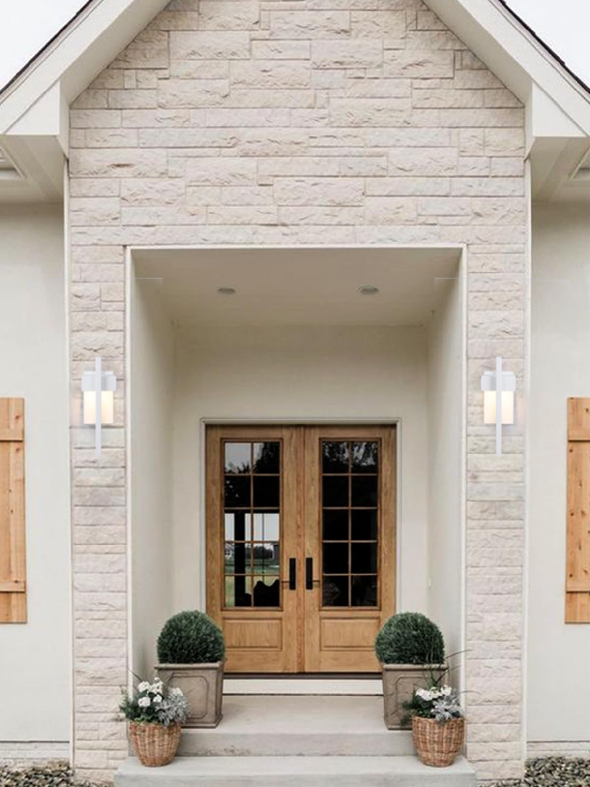 Outdoor Wall Lights Modern Exterior Lighting Fixtures (Standard White / 1 Pack)
