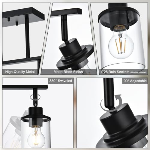 6 Light Track Lighting Kit Black Track Lighting Fixtures (Black / 6 Light)