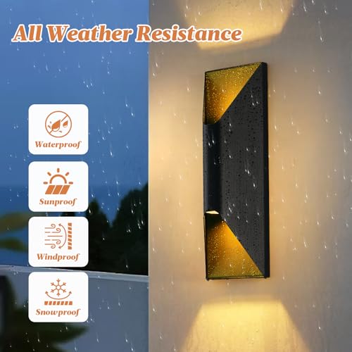 Outdoor Wall Lights (Black / 2 Pack)