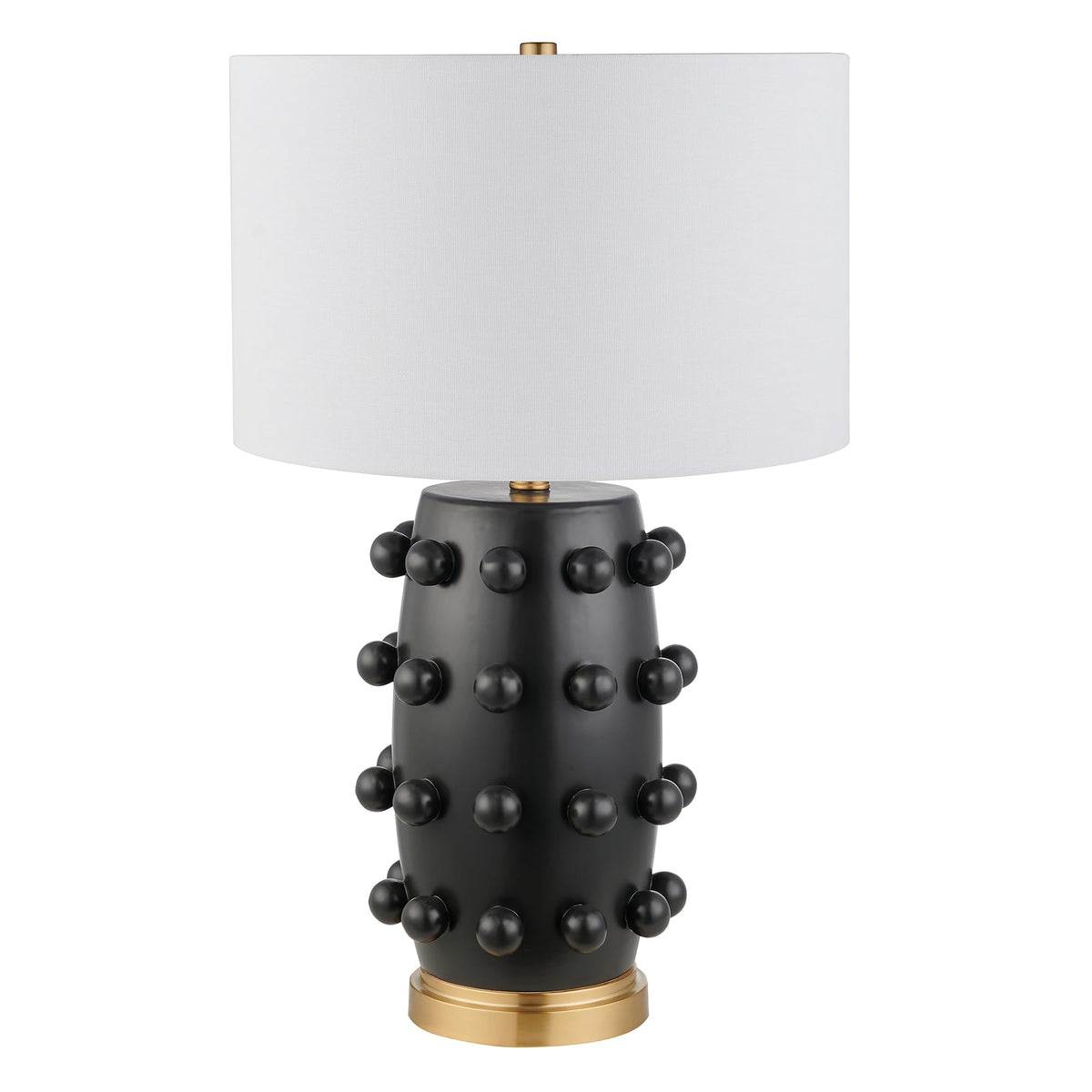 26" Modern 1 Light Table Lamp (Flat Black)