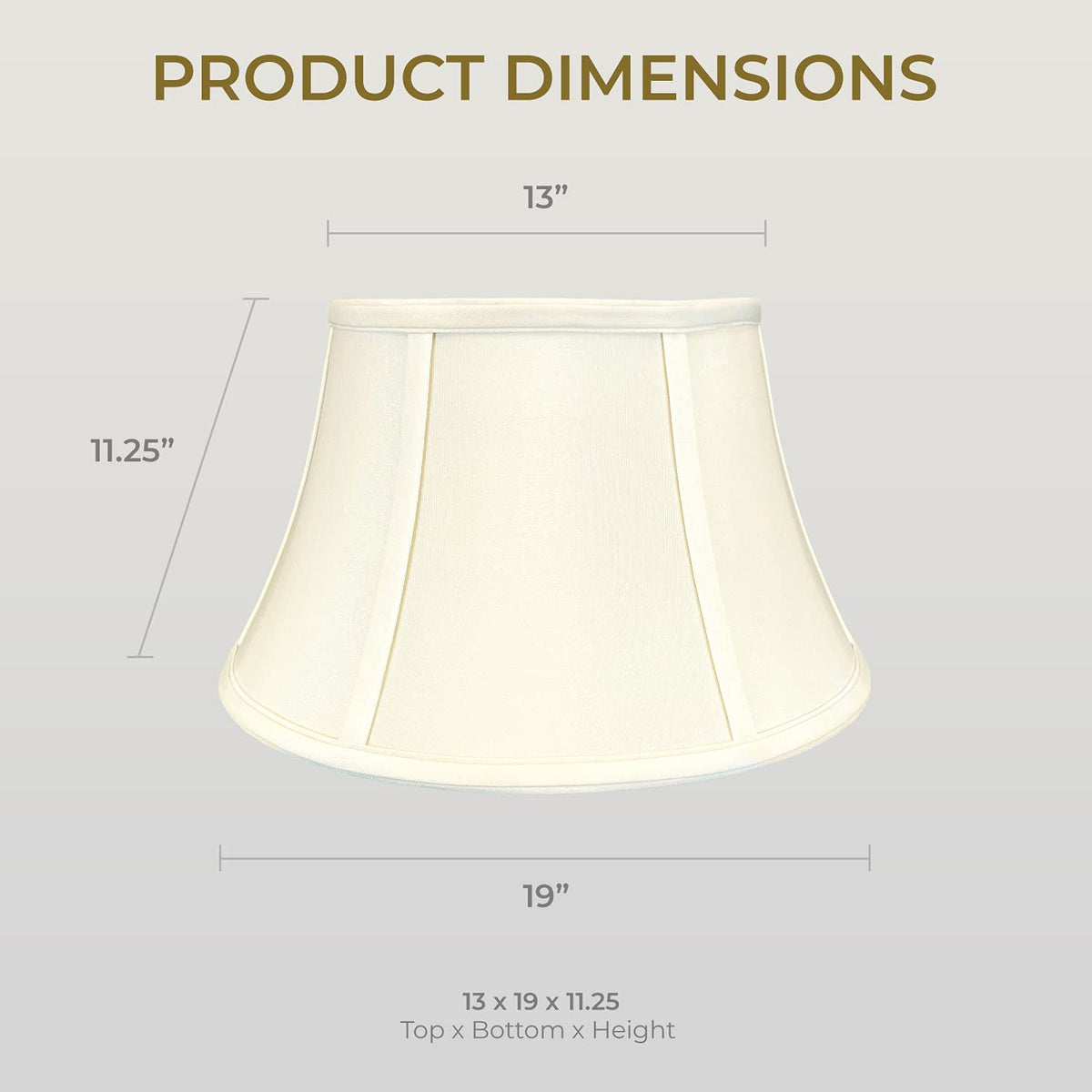 Shallow Drum Bell Billiotte Wall Lamp Shade (Eggshell - Set of 2 / 13 x 19 x 11.26)
