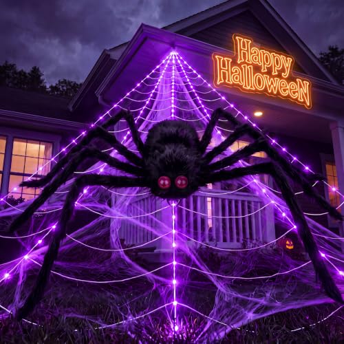 Halloween Decorations Spider Web Lights