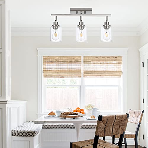 3 Light Bathroom Vanity Light Brushed Nickel Track Lighting Ceiling (Brushed Nickel / 3-Light)