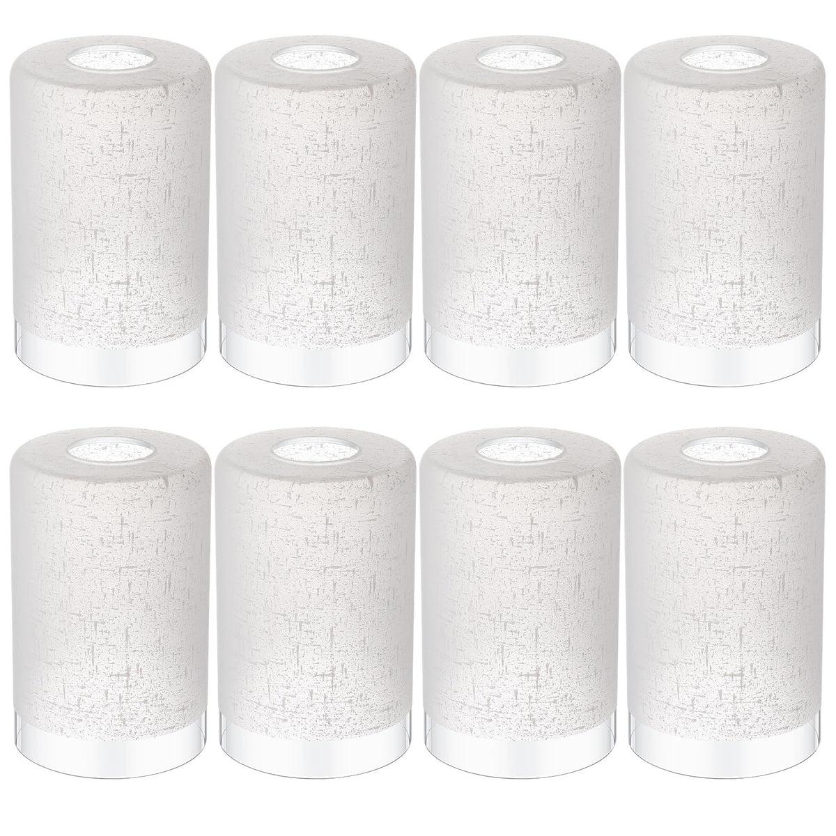 8 Pcs White Linen Frosted Glass Lamp Shade 1 (White / Linen Frosted)