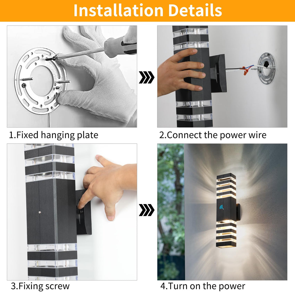 18.3 in Dawn to Dusk Outdoor Light Fixture (4-tier 18.3 Inches)