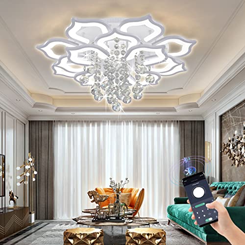 Crystal Flower Ceiling Light